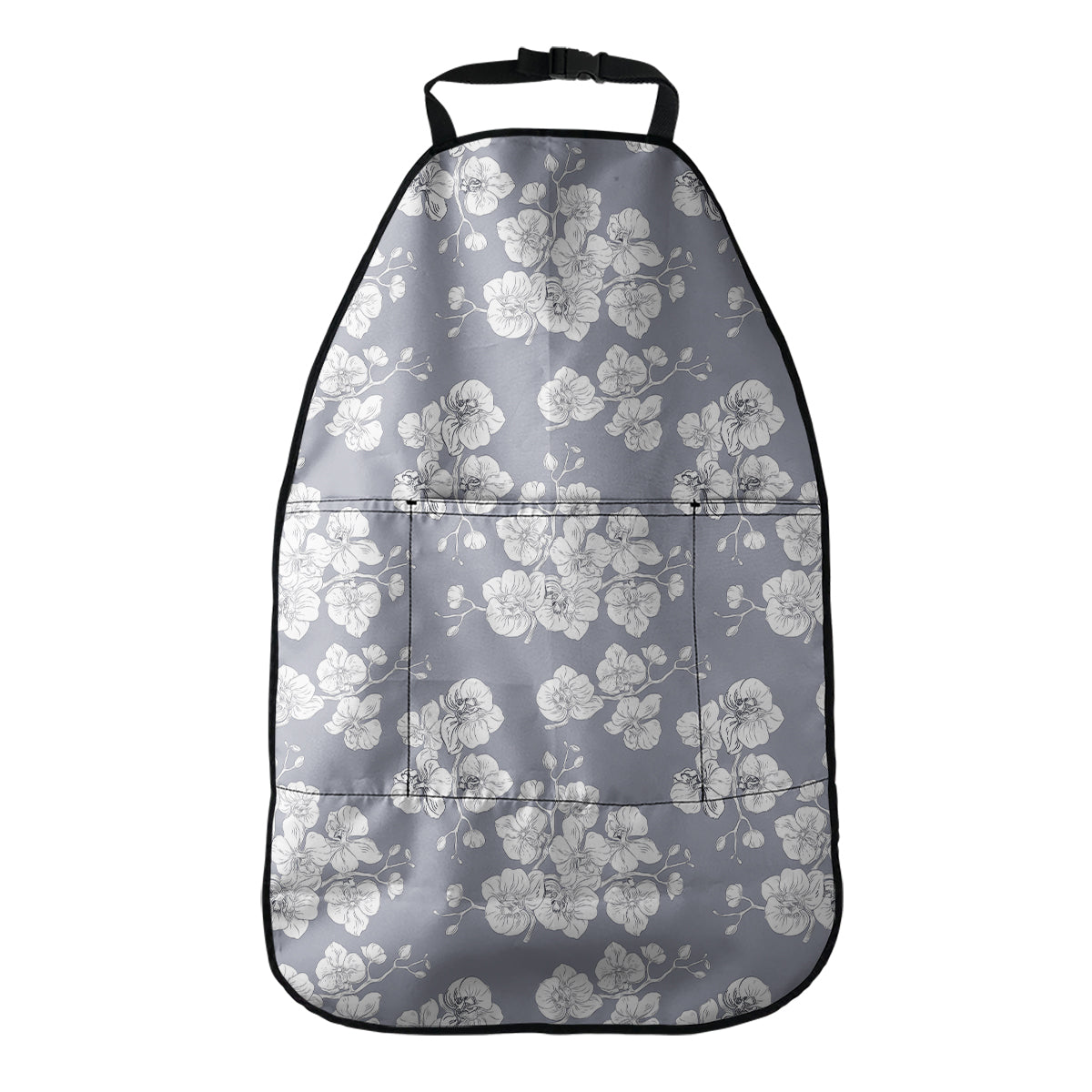 Drawing Orchid Pattern Print Car Seat Organizers