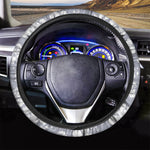 Drawing Orchid Pattern Print Car Steering Wheel Cover