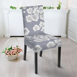Drawing Orchid Pattern Print Dining Chair Slipcover