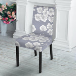 Drawing Orchid Pattern Print Dining Chair Slipcover