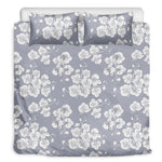 Drawing Orchid Pattern Print Duvet Cover Bedding Set