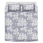 Drawing Orchid Pattern Print Duvet Cover Bedding Set