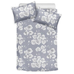 Drawing Orchid Pattern Print Duvet Cover Bedding Set