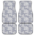 Drawing Orchid Pattern Print Front and Back Car Floor Mats