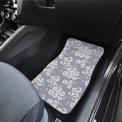 Drawing Orchid Pattern Print Front Car Floor Mats
