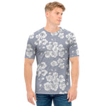 Drawing Orchid Pattern Print Men's T-Shirt