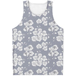 Drawing Orchid Pattern Print Men's Tank Top