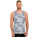 Drawing Orchid Pattern Print Men's Tank Top