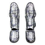 Drawing Orchid Pattern Print Muay Thai Shin Guard