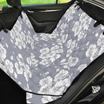 Drawing Orchid Pattern Print Pet Car Back Seat Cover