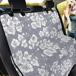 Drawing Orchid Pattern Print Pet Car Back Seat Cover