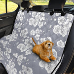 Drawing Orchid Pattern Print Pet Car Back Seat Cover