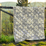 Drawing Orchid Pattern Print Quilt