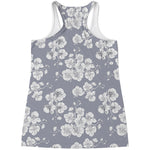 Drawing Orchid Pattern Print Women's Racerback Tank Top