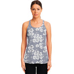 Drawing Orchid Pattern Print Women's Racerback Tank Top