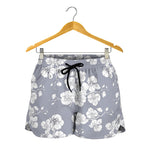Drawing Orchid Pattern Print Women's Shorts