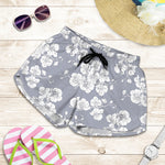 Drawing Orchid Pattern Print Women's Shorts