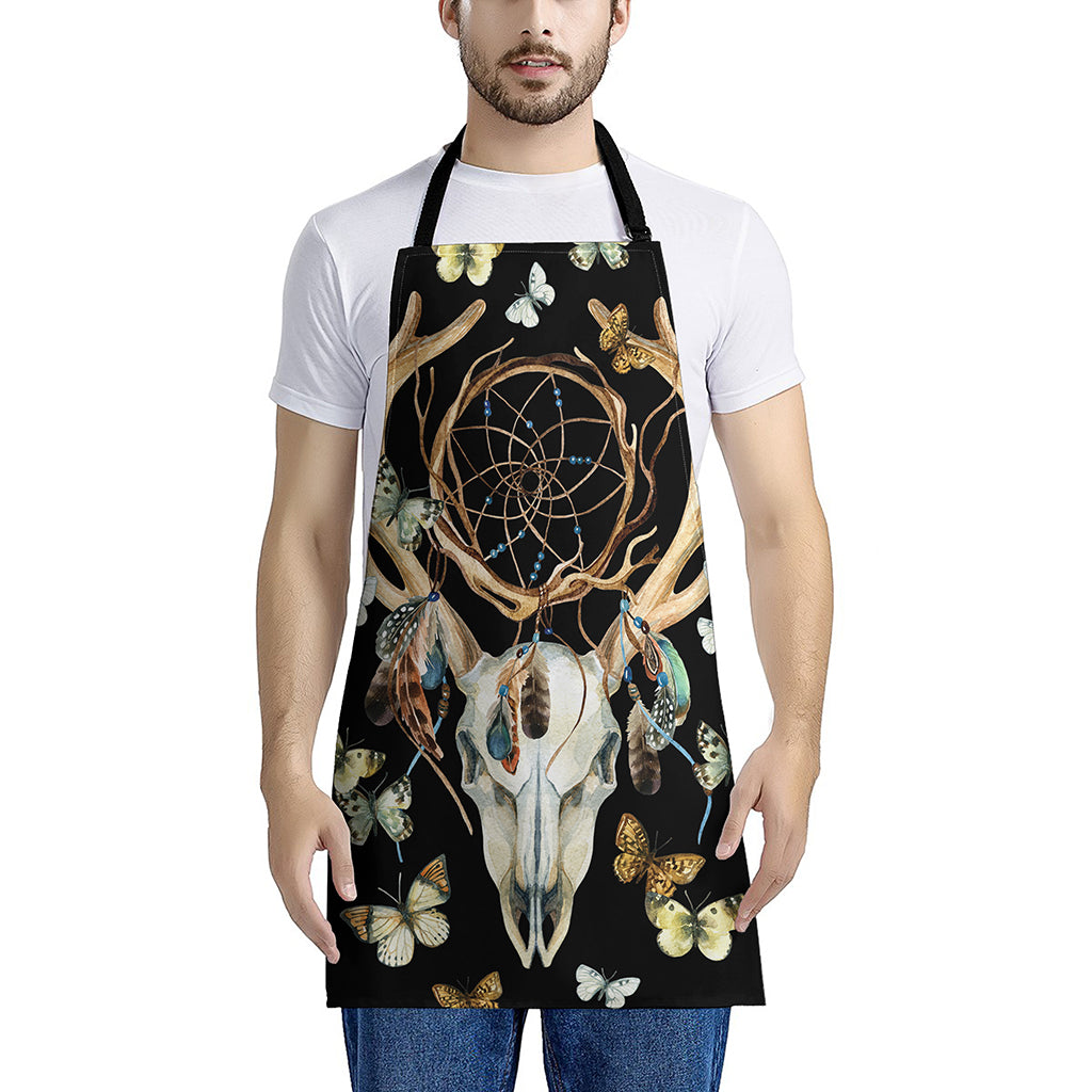 Dreamcatcher Deer Skull Print Apron