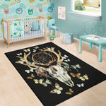 Dreamcatcher Deer Skull Print Area Rug