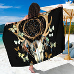 Dreamcatcher Deer Skull Print Beach Sarong Wrap