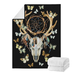 Dreamcatcher Deer Skull Print Blanket