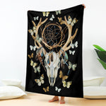 Dreamcatcher Deer Skull Print Blanket