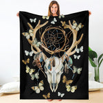 Dreamcatcher Deer Skull Print Blanket