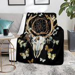 Dreamcatcher Deer Skull Print Blanket