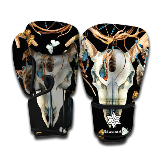 Dreamcatcher Deer Skull Print Boxing Gloves