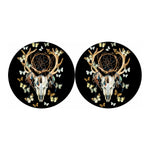Dreamcatcher Deer Skull Print Car Coasters