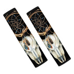 Dreamcatcher Deer Skull Print Car Seat Belt Covers