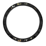 Dreamcatcher Deer Skull Print Car Steering Wheel Cover