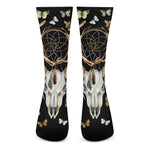 Dreamcatcher Deer Skull Print Crew Socks