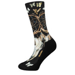 Dreamcatcher Deer Skull Print Crew Socks