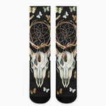 Dreamcatcher Deer Skull Print Crew Socks