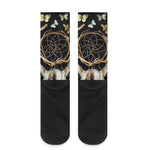 Dreamcatcher Deer Skull Print Crew Socks