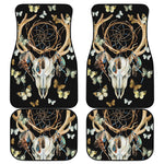Dreamcatcher Deer Skull Print Front and Back Car Floor Mats