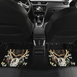 Dreamcatcher Deer Skull Print Front and Back Car Floor Mats