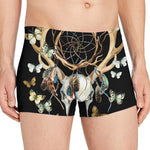 Dreamcatcher Deer Skull Print Men's Boxer Briefs
