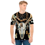 Dreamcatcher Deer Skull Print Men's T-Shirt