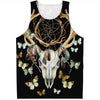 Dreamcatcher Deer Skull Print Men's Tank Top