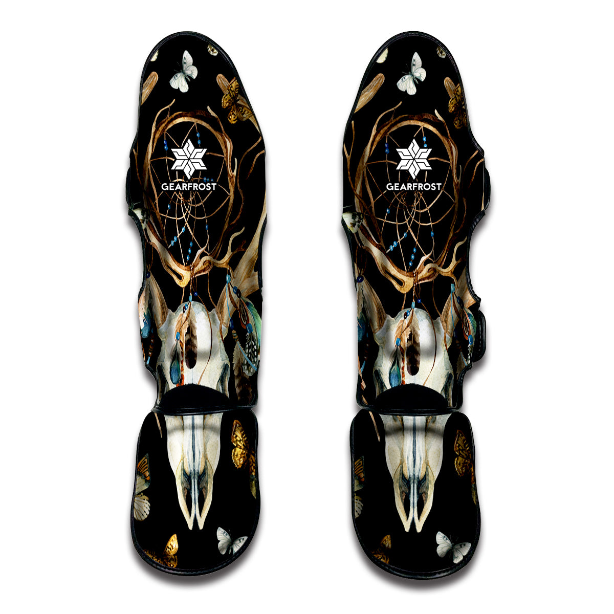 Dreamcatcher Deer Skull Print Muay Thai Shin Guard