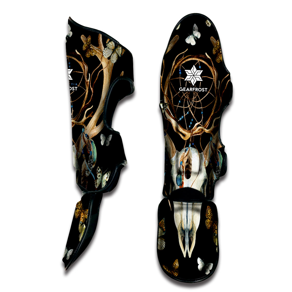 Dreamcatcher Deer Skull Print Muay Thai Shin Guard