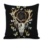 Dreamcatcher Deer Skull Print Pillow Cover
