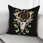 Dreamcatcher Deer Skull Print Pillow Cover