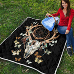 Dreamcatcher Deer Skull Print Quilt