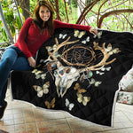 Dreamcatcher Deer Skull Print Quilt