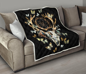 Dreamcatcher Deer Skull Print Quilt