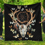 Dreamcatcher Deer Skull Print Quilt