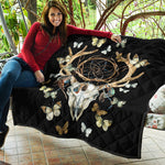 Dreamcatcher Deer Skull Print Quilt